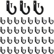 58 Pieces Wall Mounted Hook, Steel Small Coat Hooks, Black Single Hanger for Han