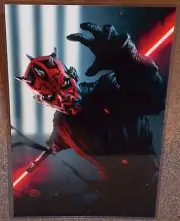 Star Wars Darth Maul Glossy Art Print 11 x 17 In Hard Plastic Sleeve