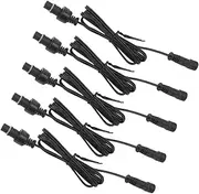 Deck Light Extension Cable, 5 Pcs 2 Pin IP67 Waterproof Deck Light Extension Cord Anti Impact Plug and Play for Outdoor