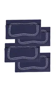 [Los Encajeros] Set of four Bowline Navy/White cocktail napkins