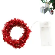 Christmas Garland String Lights 20 LED Hanging Lights for Xmas Tree Party Decoration-Red
