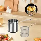 Deep Fryer Pot Nonstick Stainless Steel Frying Pot for Kitchen Party Camping