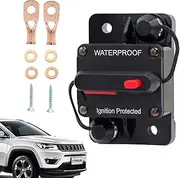 Reset Fuse Inverter | Manual Reset 12v-48v Dc for Car Audio System Protection | Heavy Duty Automotive Current Overload Protector for Marine, Suvs
