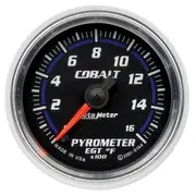 Auto Meter Gauge Cobalt Pyrometer (EGT) 2 1/16 in. 1600 Degrees F Digital Stepper Motor Analog Each AMT-6144