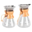 800/1000ml Coffee Maker Set Pour Over Hand Drip Pot + Cone Dripper Filter Net XX