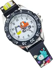 [Holibanna] Children's Watch Watch Quartz Watch School Watch Practical Watch Boy Watch Digger Watch Watchs Student Cartoon Watch Children Cartoon Watch Ordinary Glass Mirror Black