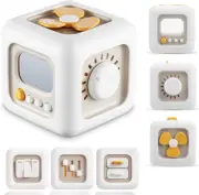 Busy Activity Cube Toys for 1 Year Old Boy, Montessor Car Travel Sensory Toys fo