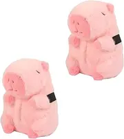 Car Tissue Box Plush Zippered Cartoon Cute Capybara Tissue Box, Cuddly CapybaraTissue Holder Plush Animal (Pink)