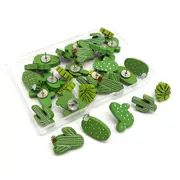 30Pcs Cork Pushpin Cork Fixing Nail Cactus Turtle Leaf Pushpin Diy Wooden Wall Nail Tack