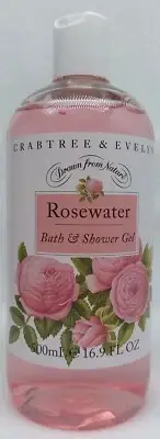 1 Crabtree & Evelyn ROSEWATER Bath & Shower Gel 16.9 oz