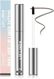 Peel Off Lip Liner Stain,Long-Lasting Peel Off Lip Tint for Women Girls,Waterproof, Transfer Proof, Highly Pigmented Color Peel Off Lip Stain Liner, Matte Finish (Neutral Mauve, #2)