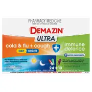 Demazin Ultra Cough Cold and Flu + Immune Defence 34 Tablets