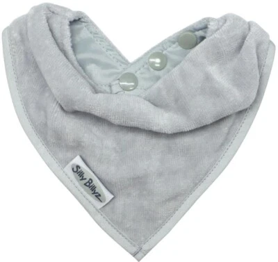 Silly Billyz: Towel Bandana Bib - Silver