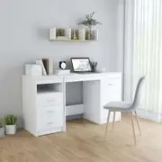Desk White 140x50x76 cm Chipboard