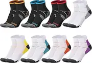 GSrenyu 8 Pairs Compression Socks for Women & Men, Upgraded Plantar Fasciitis Socks Relief Foot Pain Arch Support Ankle Support Socks for Athletic Sports Running Travel Pregnancy