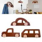 Wooden Coat Rack Storage Hanger Garage Bathroom Wall Mount Wall Hook Hanging