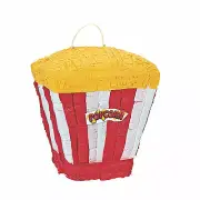 Movie Popcorn Pinata, Party Decor, Party Games, 1 Piece, 10" x 14"