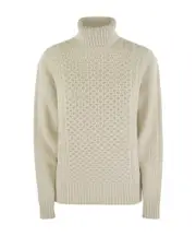 Fabiana Filippi Turtleneck Knitted Jumper IT40,IT42,IT46 Nude
