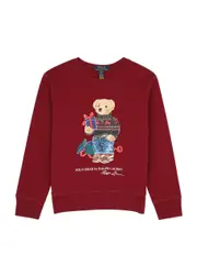 Polo Ralph Lauren Kids Bear-print Cotton-blend Sweatshirt (7 Years) - Red - 8Y-S (7 Years) 8Y-S (7 years)