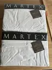 NWT Martex Twin Fitted/Flat Sheet Set 230 Luxury Percale White Unopened