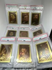 2001 Panini Harry Potter Sticker PSA Lot 9 Complete Gold Set Sequential Number