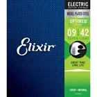 3 Sets Elixir 19002 Optiweb Nickel Plated Steel Guitar Strings Super Light 9-42