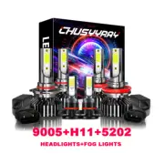 Para For Chevy Silverado 1500 2500 HD 2007 - 2016 Faro LED + Luces antiniebla