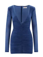 [Saint Laurent] Saint Laurent-Draped Fabric Dress-Donna 38