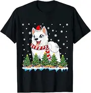 [VidiAmazing] Samoyed Wear Santa Hat Xmas Gifts Woman Christmas ds3037V