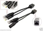 2x CCTV Power over UTP Ethernet PoE Passive Adapter RJ45 Injector Splitter Kit