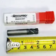 ACCUPRO® 76005487 ⅜" X ⅜" X ½" X 2" 4 FLUTE SC SEEM STUB V-SERIES SOLID CARBIDE