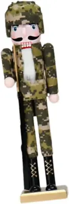 Frediuo Wooden Nutcracker Decoration Nutcracker Craft Gift Wooden Nutcracker ...