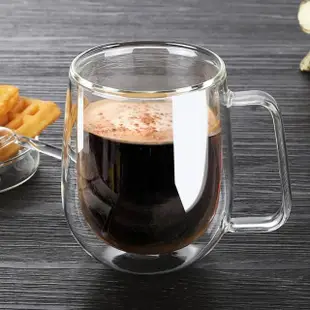 【WO HOME】雙層玻璃杯透明杯防燙茶杯咖啡杯玻璃杯(防燙雙層玻璃杯)