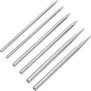 WEBEEDY 6 PCS Weaving Needle 3 Sizes Stainless Steel Needles Lacing Stitching Weaving Needles Bracelet Weaving Accessories Outdoor Portable Silver Needles(Hole Diameter:1.5/2.5/3.5mm)
