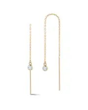 Ember Fine Jewelry 14K Blue Topaz Threader Earrings