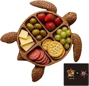 Charcuterie Platter, Sea Turtle Cheese Board Charcuterie Tray, Wooden Serving Platter Dinner Plates, Snack Plate Table Decor for Home Housewarming Birthday Wedding