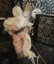 Pink Handcrafted Voodoo Doll To Invoke A Love Spell & positive Energy protection