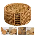 1 Set Table Placemats Rattan Placemats Woven Placemats Outdoor Coasters with