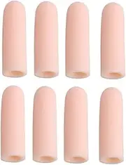 Gatuida Finger Covers Protection 8 Pcs Game Finger Sleeve Fingernail Protector Toe Sleeve Toe Caps