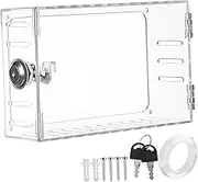 SHINEOFI Thermostat Guard Cover with Key Lock Transparent Thermostat Lock Box for Wall Secure Protection Easy Installation with Accessories Versatile for Enhanced Security