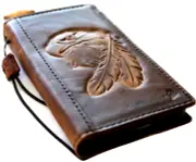 Genuine Leather case for Iphone 16 16E 15 14 13 12 Pro Max Wallet Book Eagle sT