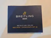BREITLING AUTHENTIC NAVITIMER 1 CHRONOGRAPH GMT 46 WATCH INSTRUCTION MANUAL