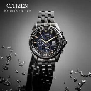 【CITIZEN 星辰】GENTS系列 光動能電波三眼腕錶 44mm(AT9039-51L)