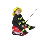 Trunki Fire Engine Frank - Ride on Suitcase / Carry-on Bag - Red