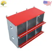 Chicken Laying Boxes 6 Compartment Nesting Boxes for Chickens Galvanized Steel