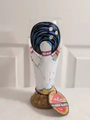 Lolita Bowling Pilsner Beer Glass 22oz 9 in. Tall Hand Painted - New W/TAGS ONLY