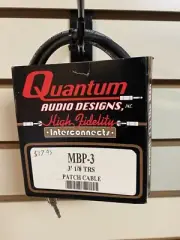 Quantum Audio Designs MBP-3 3' 1/8 TRS Patch Cable