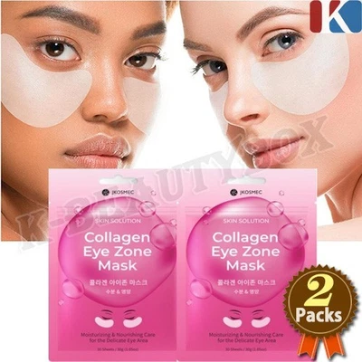 Collagen Hydro Eye Zone Mask 2 PACKS (60 Sheets) Under-Eye Patches Eye Pads