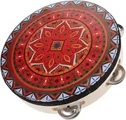 WHAMVOX Boys and Girls's Hand Tambourine Drum Portable Percussion Musical Instrument for Boys and Girls Educational Toy