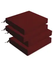 Unikome Set Of 4 Solid Water-Resistant Outdoor Patio Seat Cushion